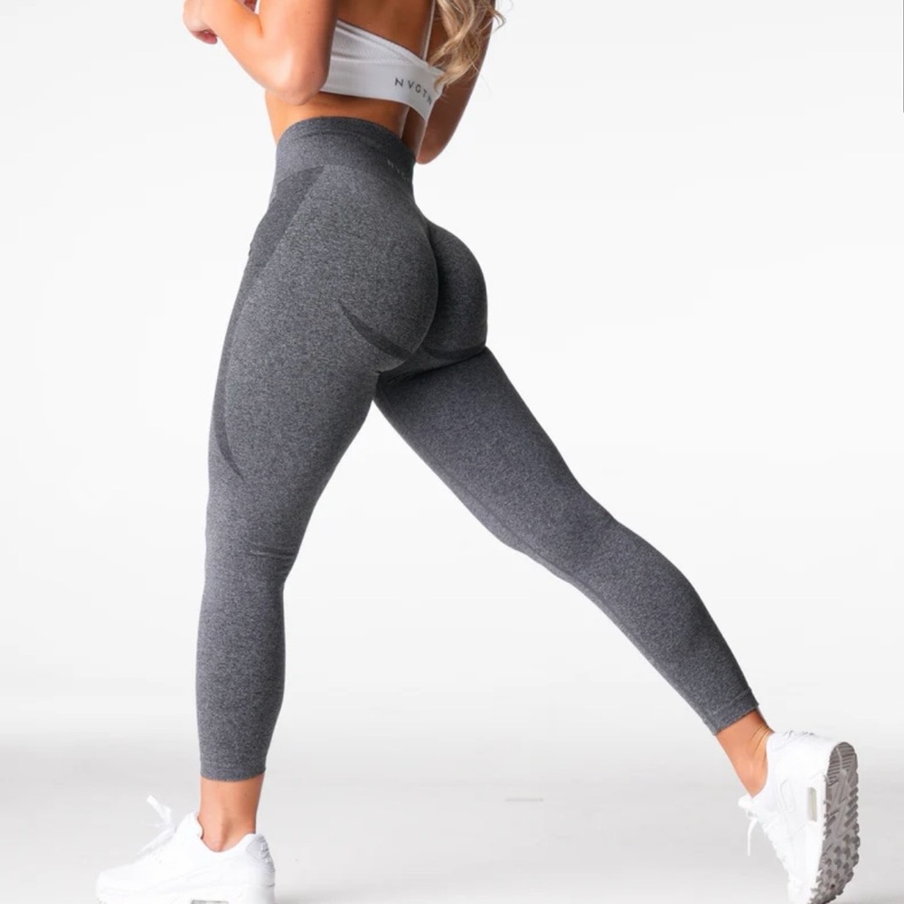 NVGTN Black Speckled Mid Rise Contour Seamless Leggings